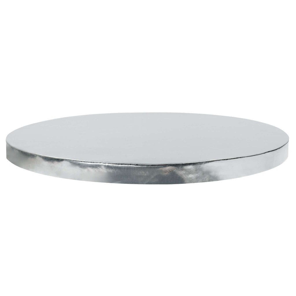 Plateaux à gâteau Ronds avec bordure lisse, Argentée (8" / 20cm)
