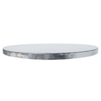 Runde Kuchenplatte mit Glatter Rand, Silber (10" / 25cm)
