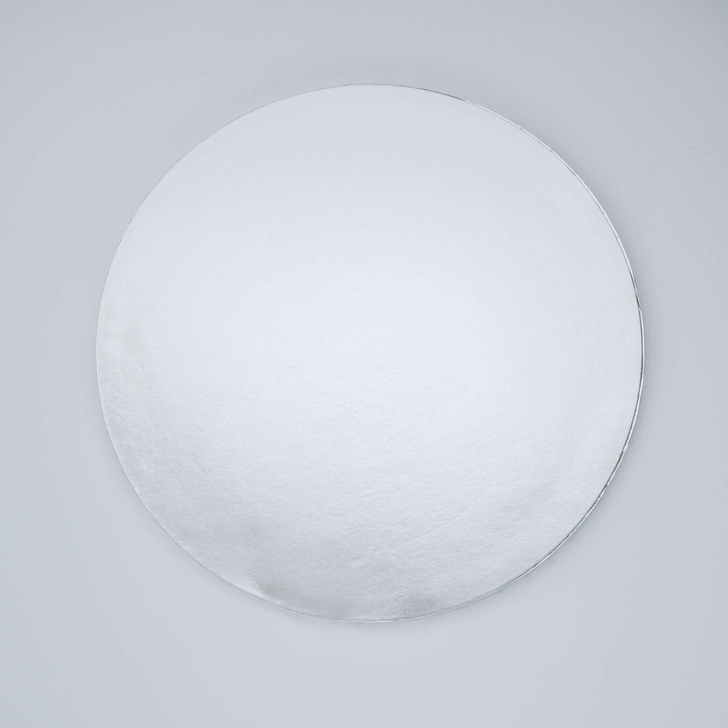 Runde Kuchenplatte mit Glatter Rand, Silber (12" / 30cm)