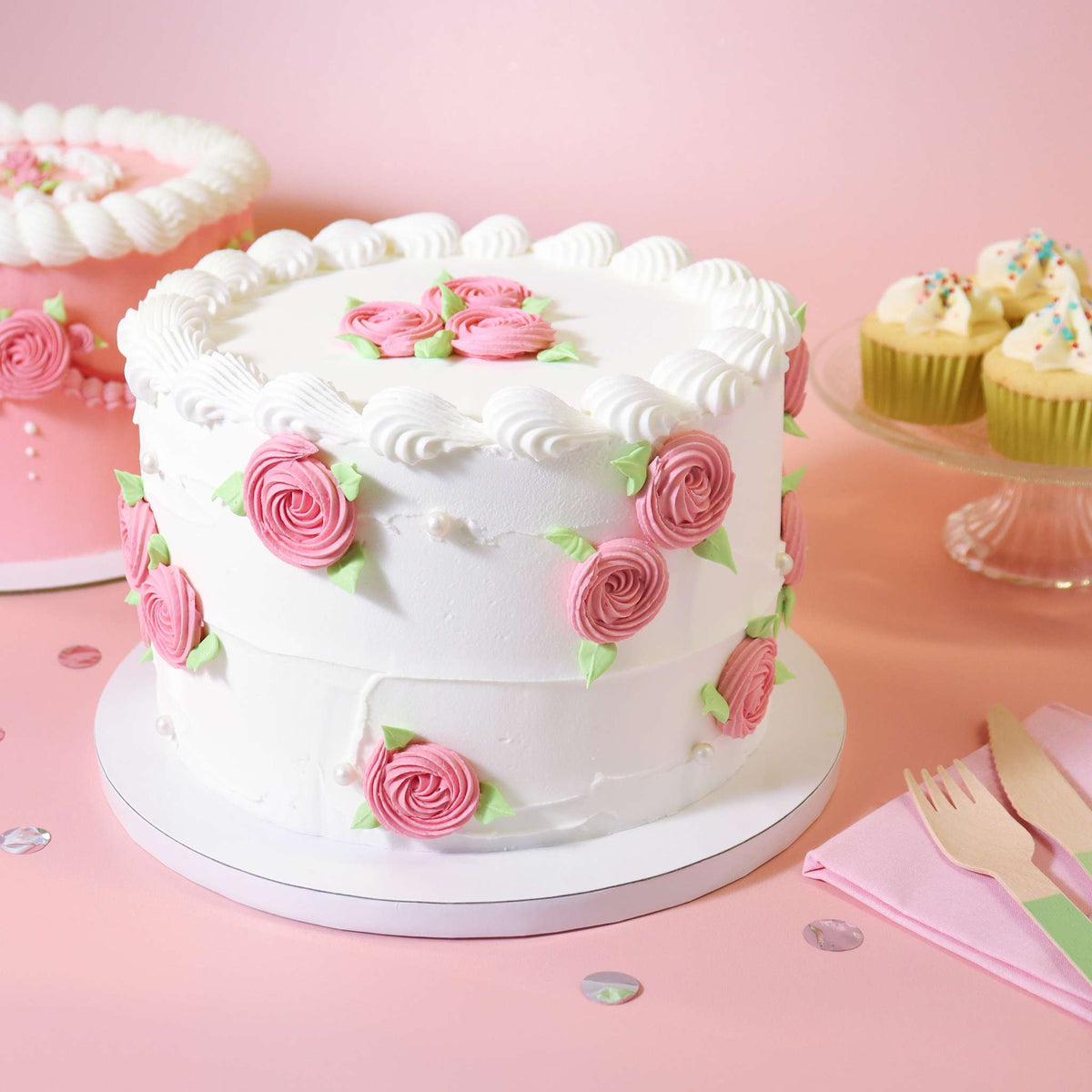 Round Banded Edge White Cake Board (25cm / 10in)