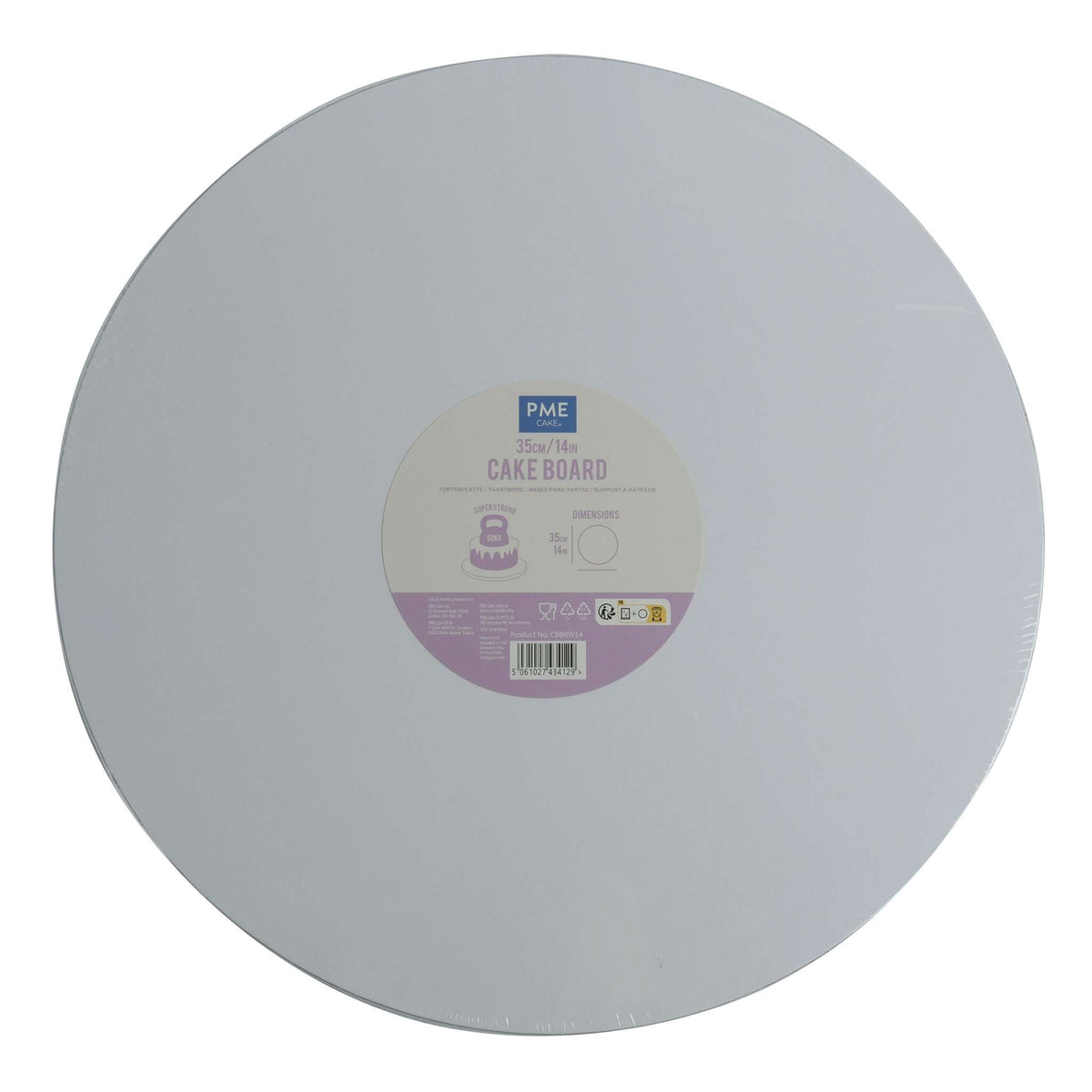 Round Banded Edge White Cake Board (35cm / 14in)