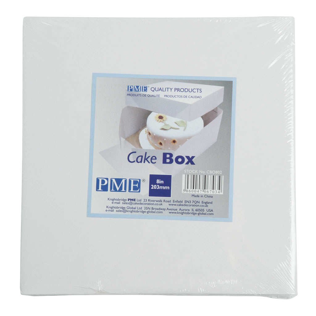 Square Premium Heavy Duty Cake Box (8" / 20.3cm)