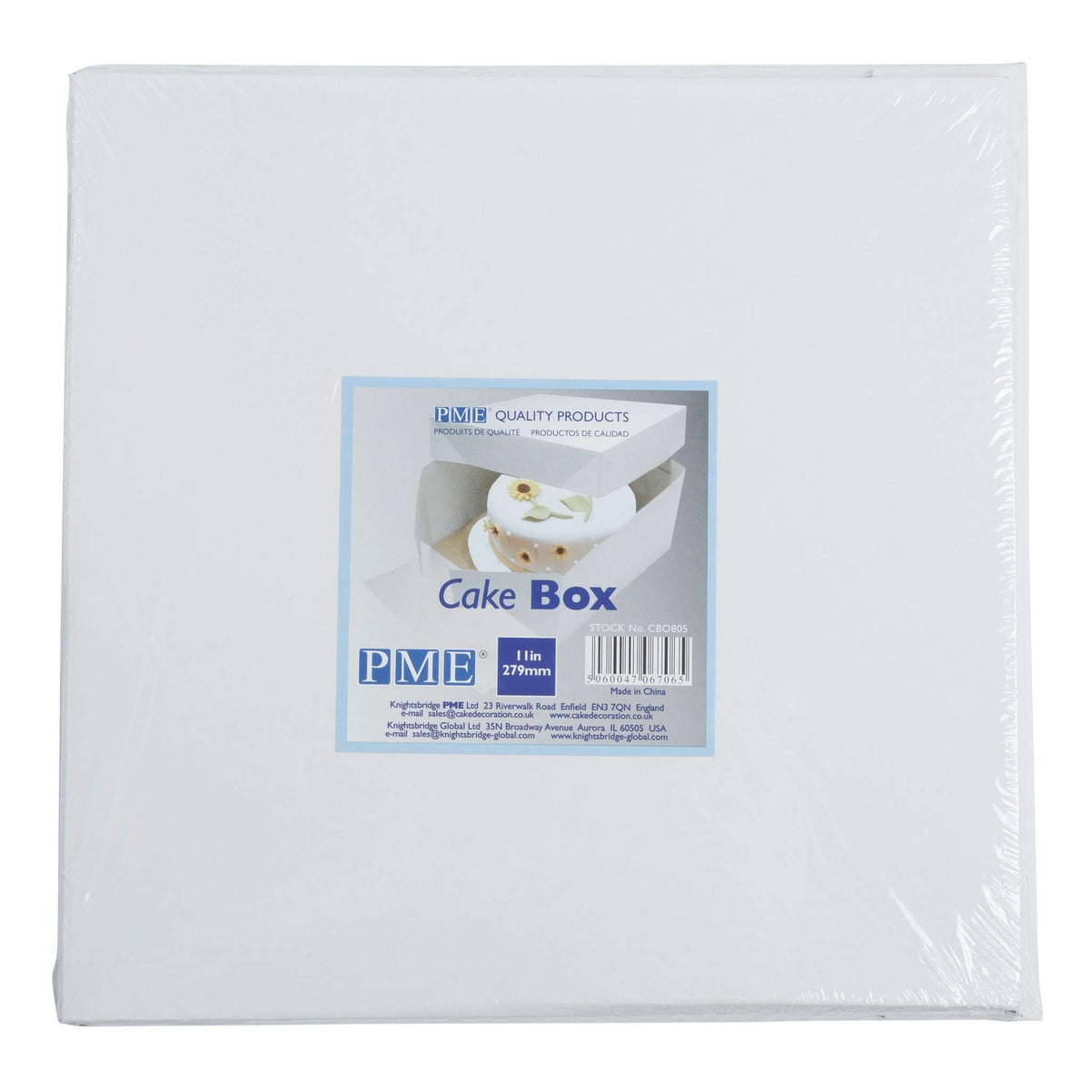Square Premium Heavy Duty Cake Box (11" / 27.9cm)
