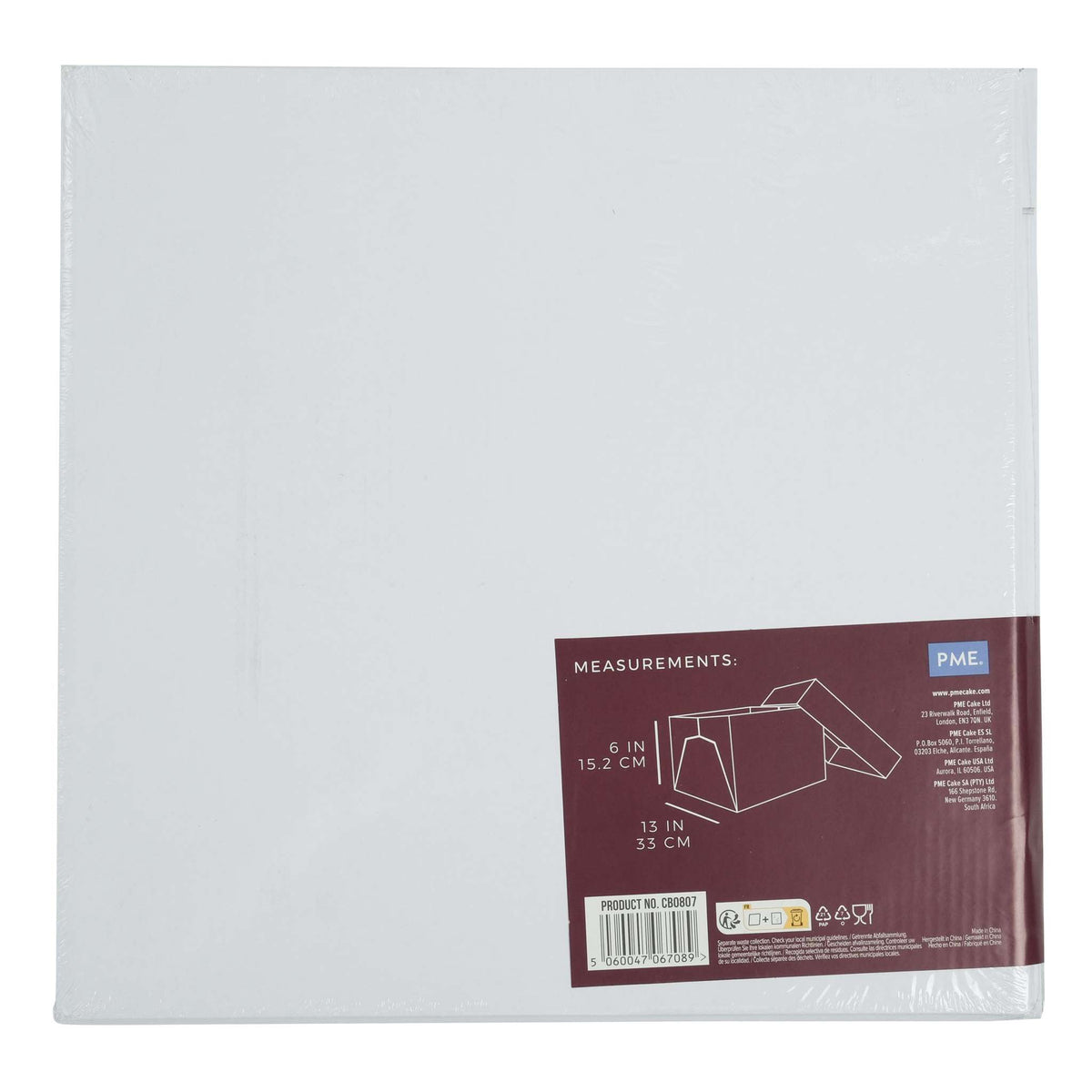 Square Premium Heavy Duty Cake Box (13" / 33cm)
