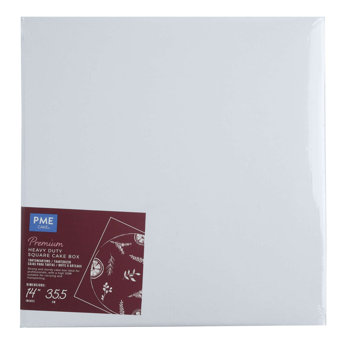 Square Premium Heavy Duty Cake Box (14" / 35.5cm)