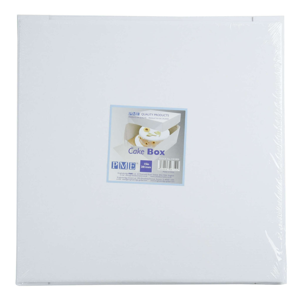 Square Premium Heavy Duty Cake Box (15" / 38.1cm)