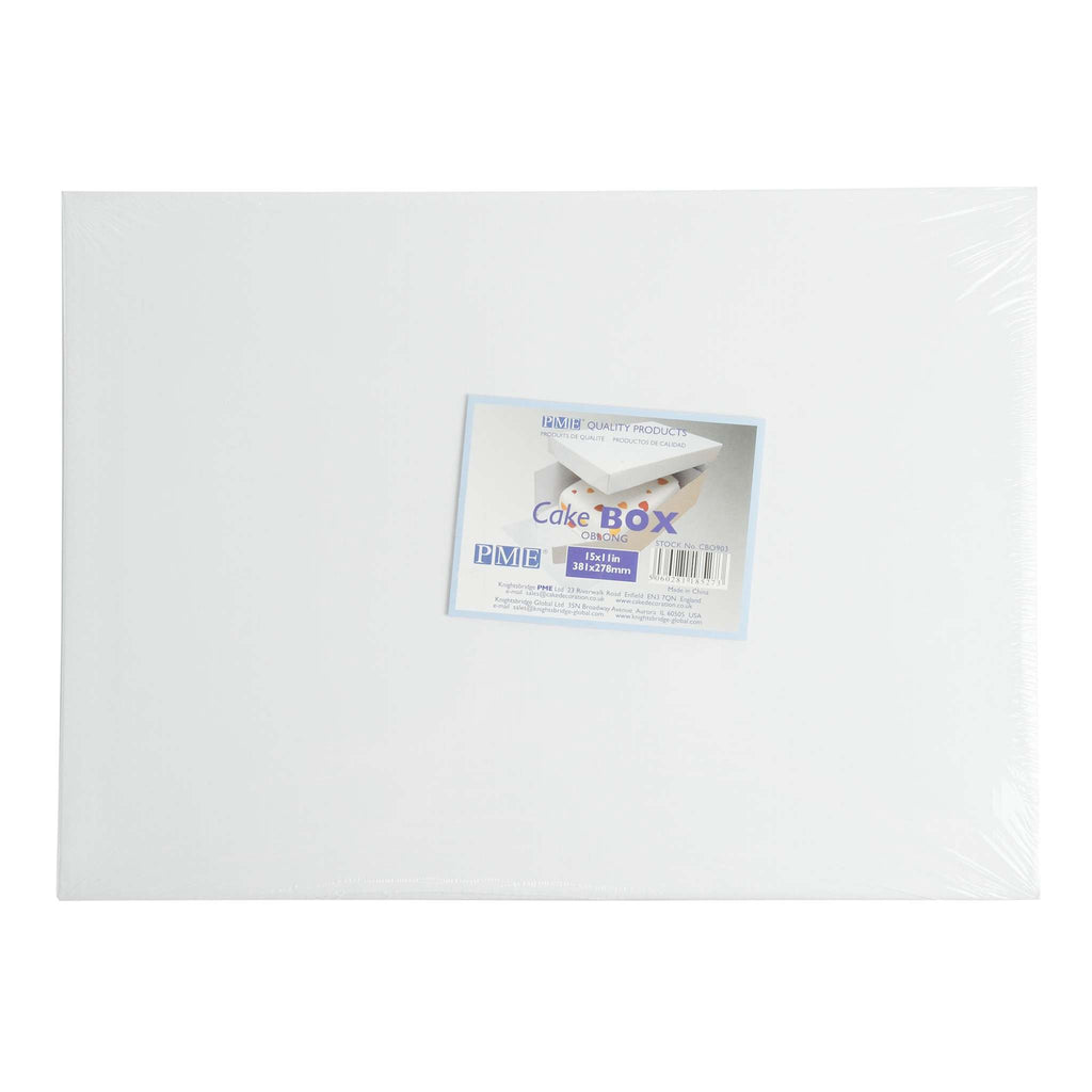 Oblong Premium Heavy Duty Cake Box (15 x 11" / 38.1 x 27.8cm)