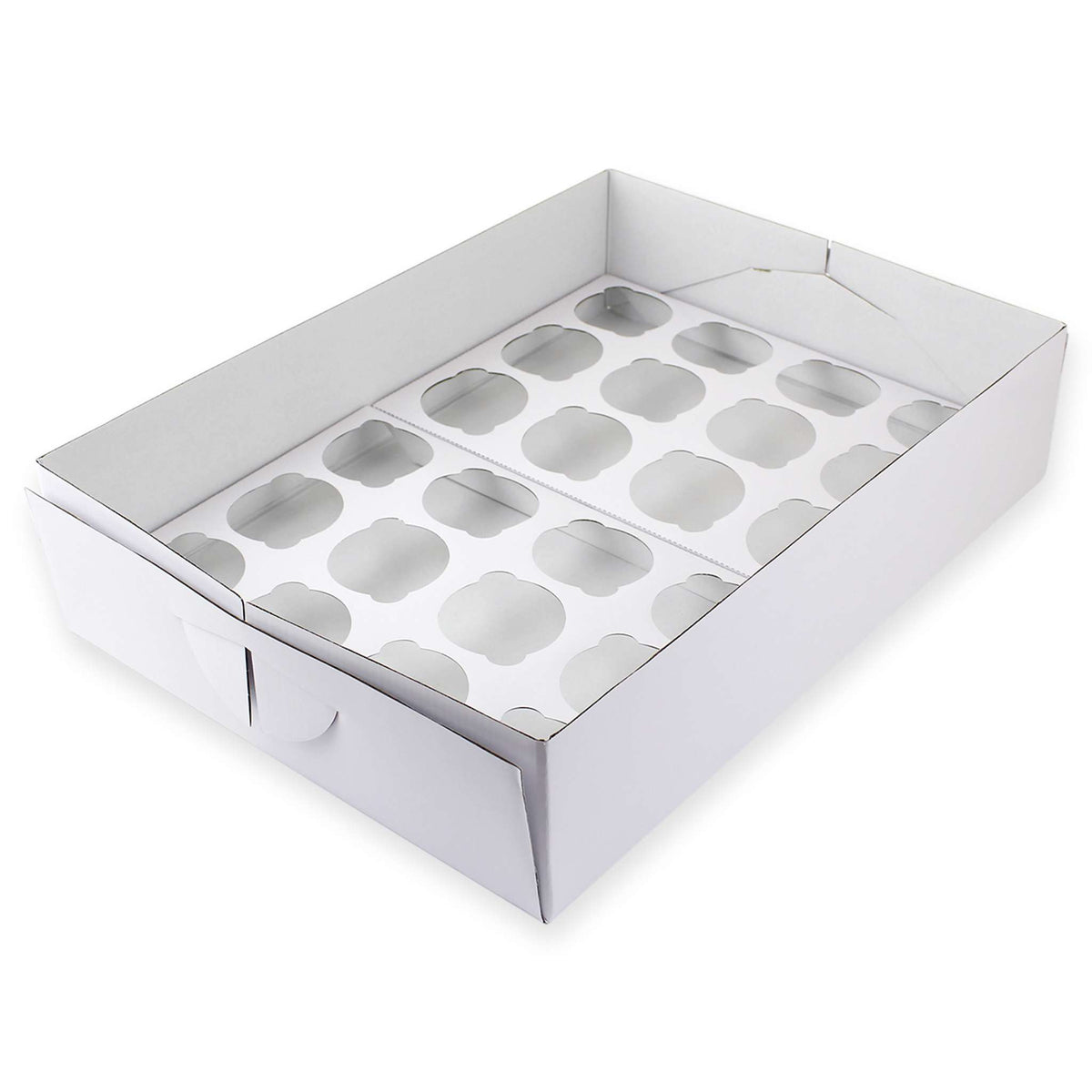 24 Cavity Premium Heavy Duty Cupcake Box  (16.7 x 12.2 x 3.5" / 42.5 x 31 x 9cm)