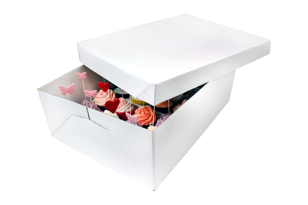 24 Cavity Premium Heavy Duty Tall Cupcake Box (17.3 x 12.5 x 5.51" / 44 x 32 x 14cm)