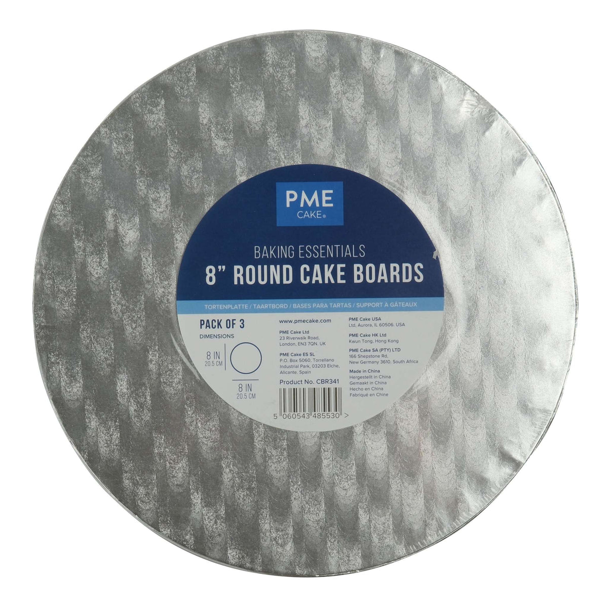 Value Round Cake Board (203mm / 8”), Set of 3