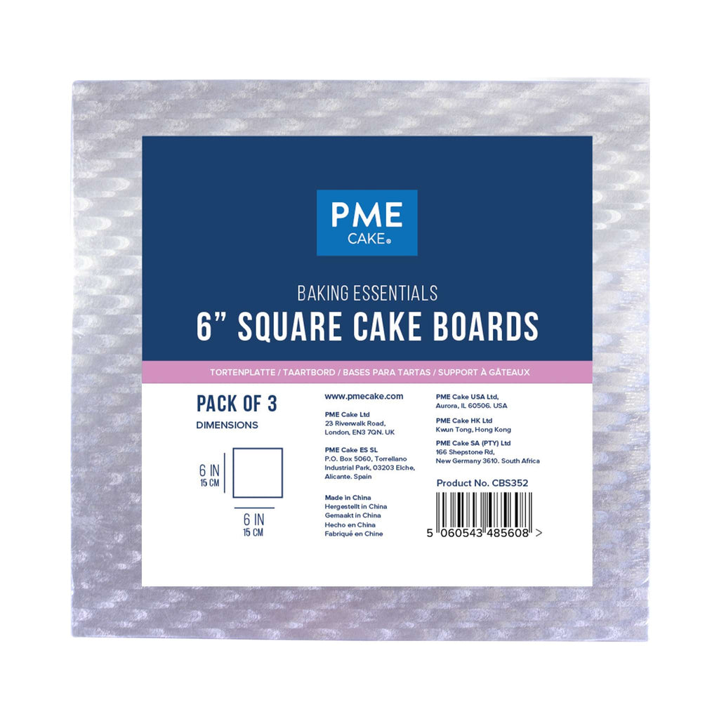 Planche à gâteau carrée Baking Essentials (152mm / 6"), ensemble de 3