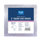 Planche à gâteau carrée Baking Essentials (152mm / 6"), ensemble de 3