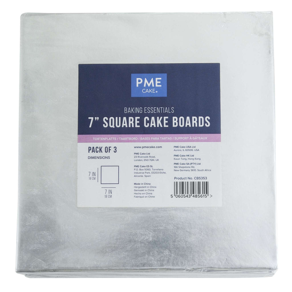 Planche à gâteau carrée Baking Essentials (178mm / 7"), ensemble de 3