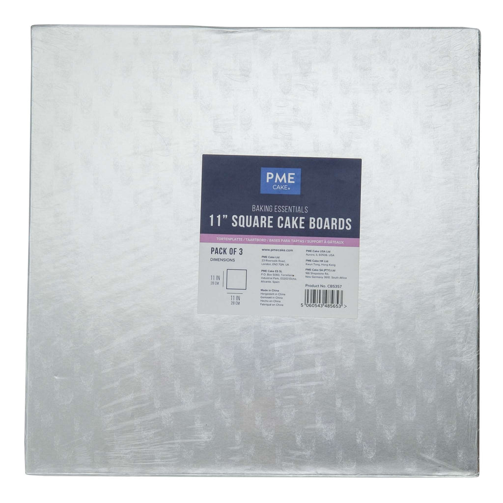 Value Square Cake Board (279mm / 11”), Set of 3