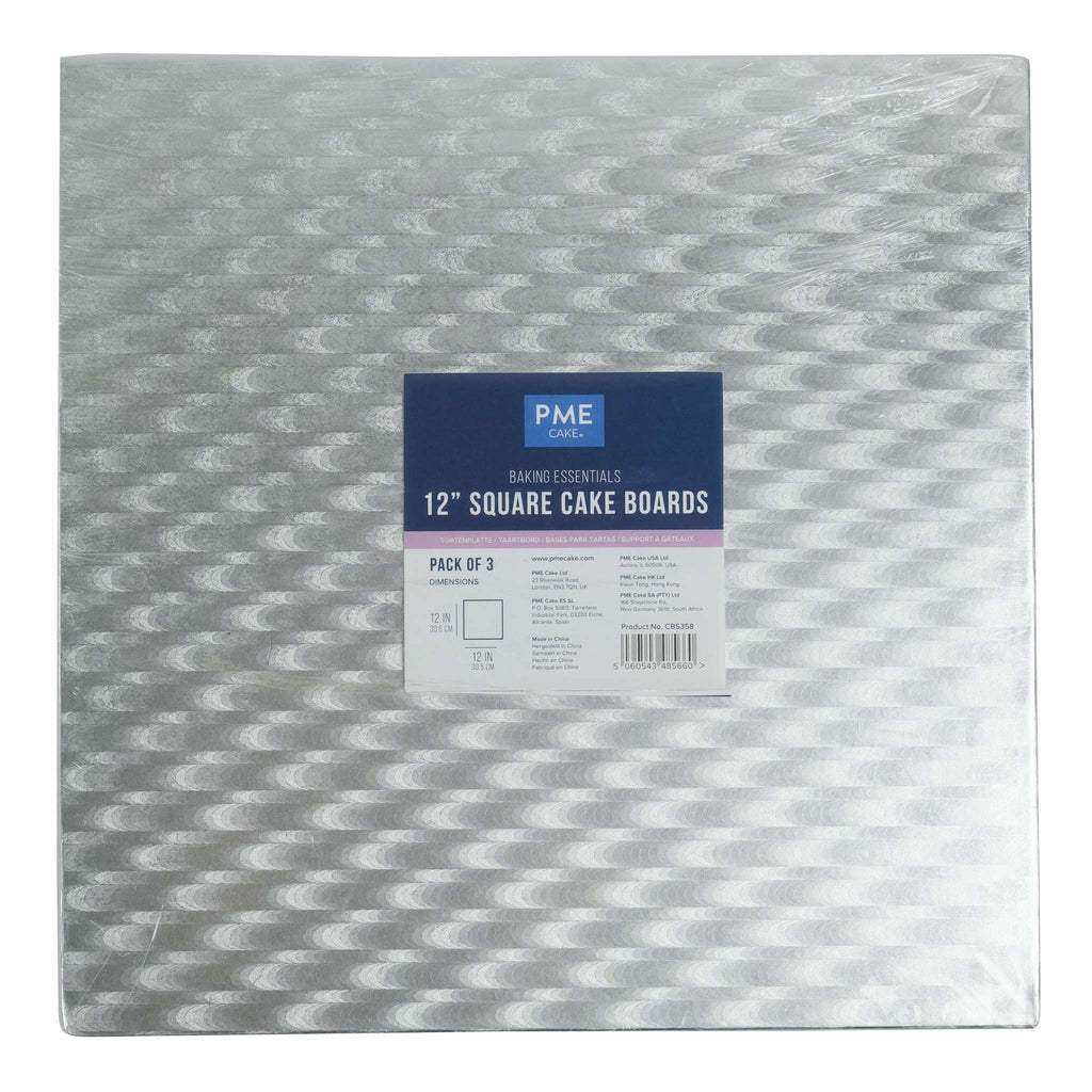 Value Square Cake Board (305mm / 12”), Set of 3