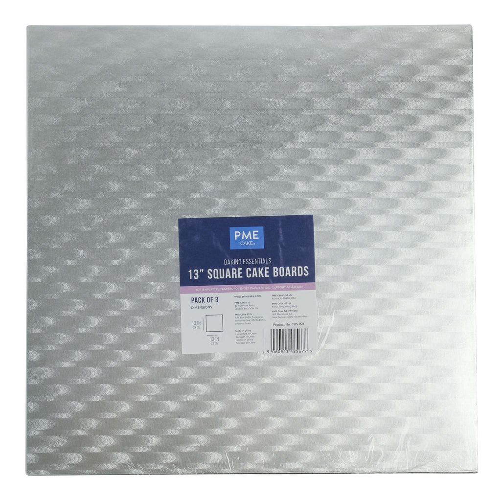 Bases para Tartas Cuadradas Baking Essentials (330mm / 13"), Set de 3