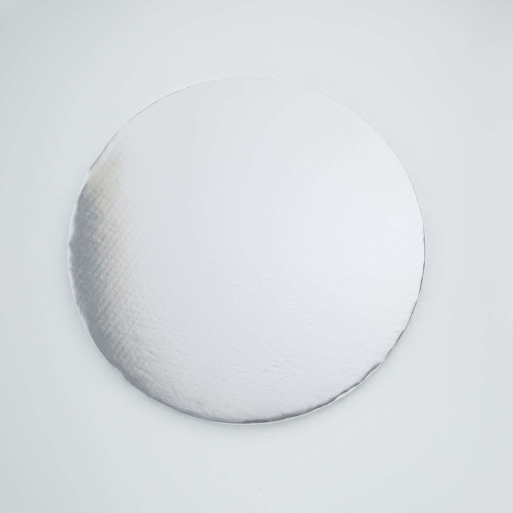 10 stuks Ronde Taartkartons met omwikkelde randen, Zilver (14" / 35cm)