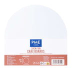 Round Wrapped Edge White Cake Boards - Pk/10 (20cm / 8in)