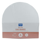 Set de 10 Cake Boards redondos para Tartas con bordes envueltos, Blanco (14" / 35cm)