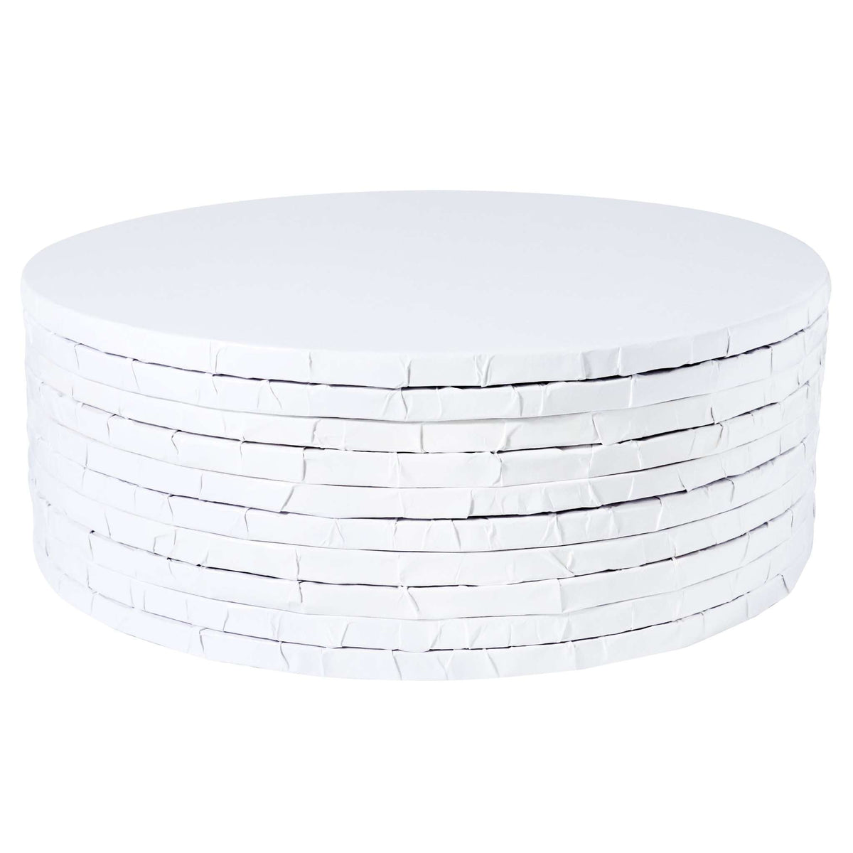 Round Wrapped Edge White Cake Boards - Pk/10 (35cm / 14in)