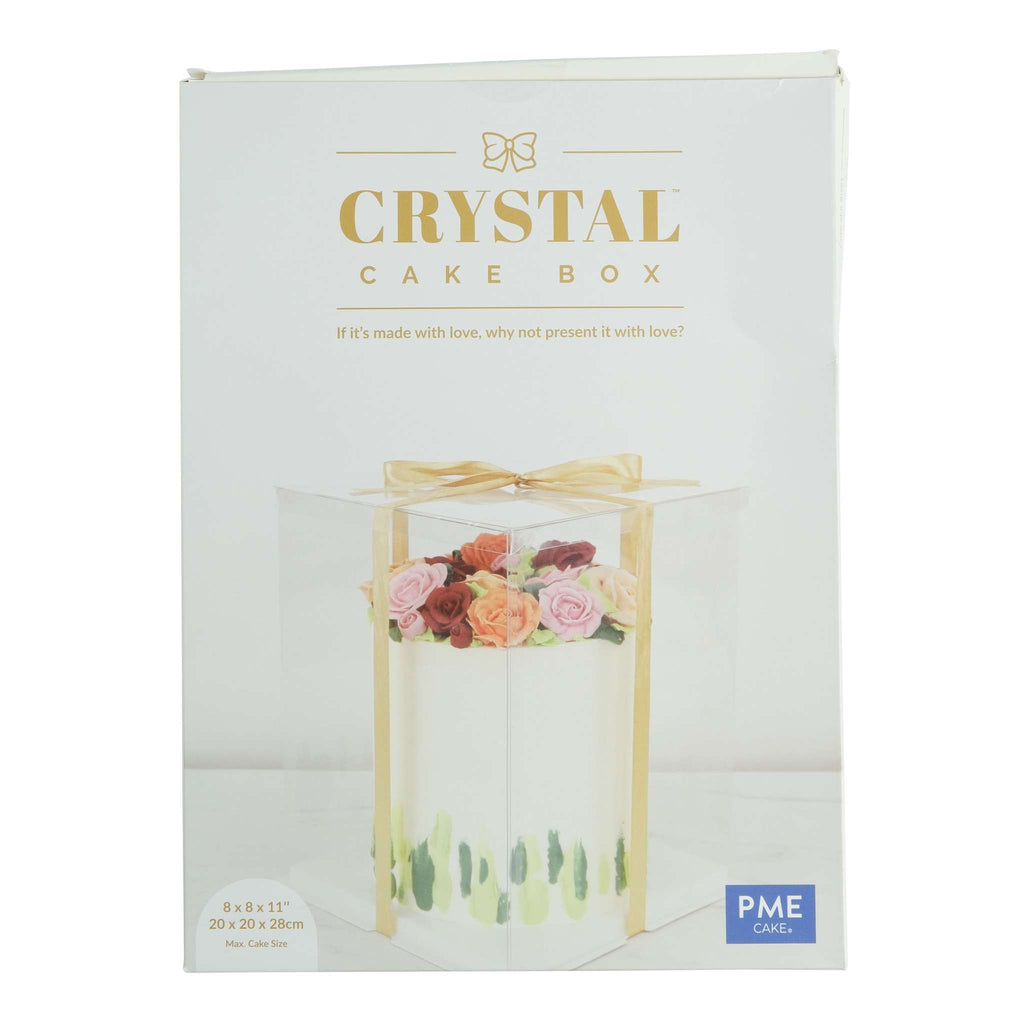 Crystal Cake Box - (200 x 200 x 280mm / 8 x 8 x 11")
