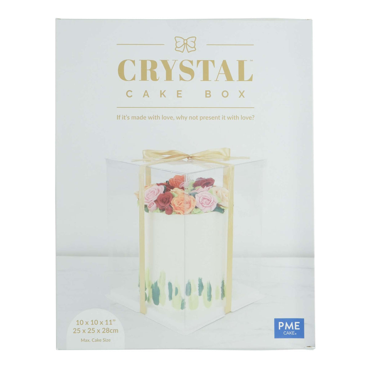 Crystal Cake Box - (250 x 250 x 280mm / 10 x 10 x 11")