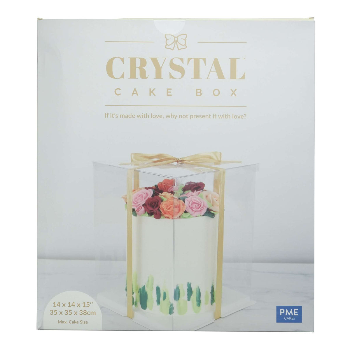 Crystal Cake Box - (350 x 350 x 380mm / 14 x 14 x 15")
