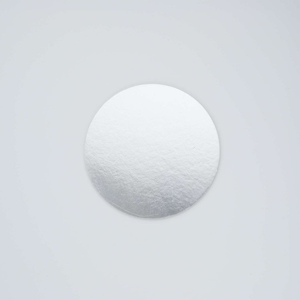 5 stuks Ronde Taartkaarten, Zilver (6" / 15cm)