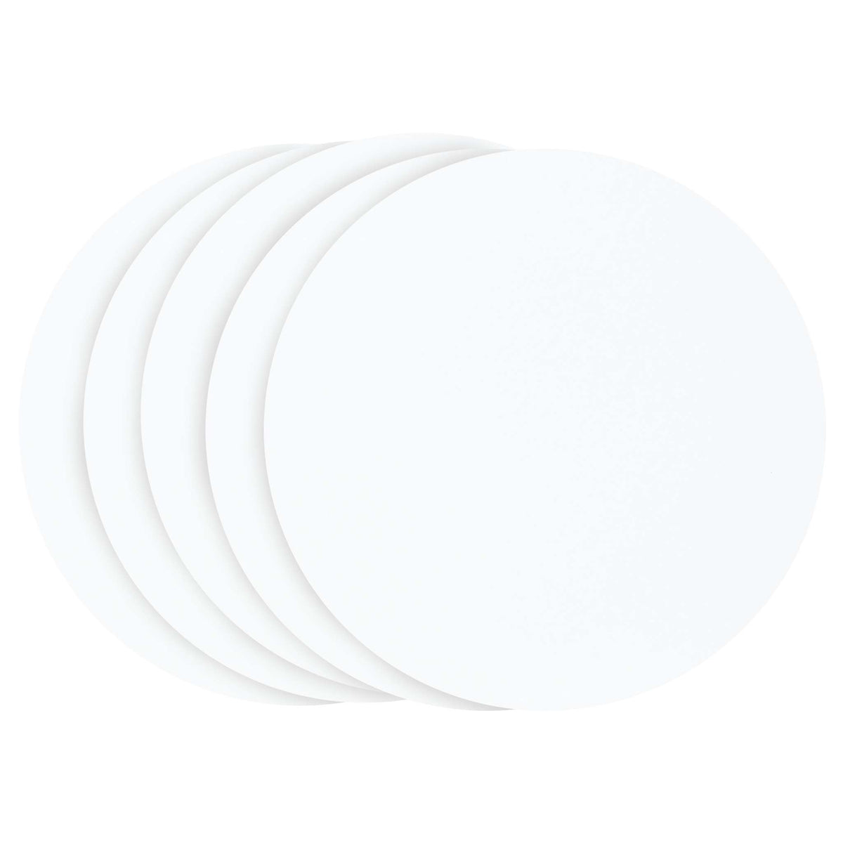 Round White Cake Cards Pk/5 (25cm / 10in)