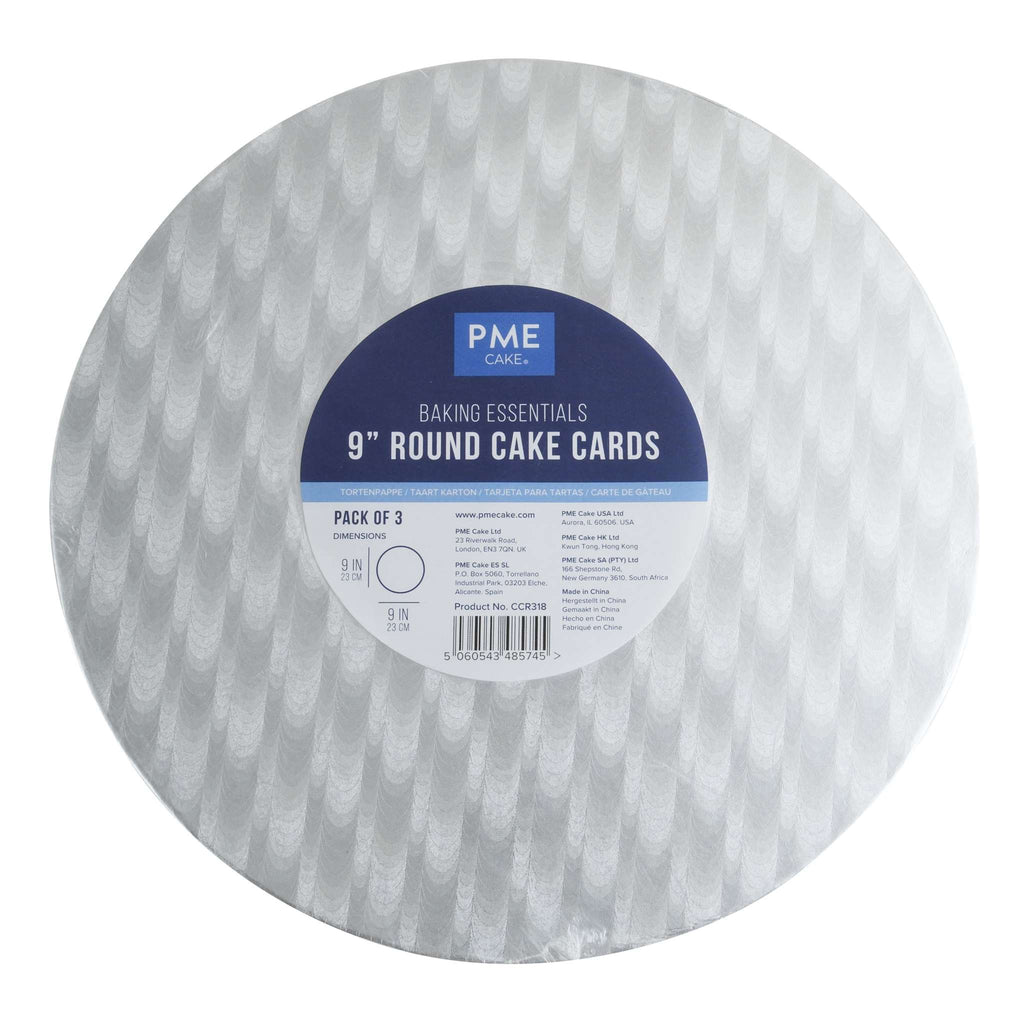 PME Baking Essentials 9” Round Cake Card (23cm / 9”), Pack of 3