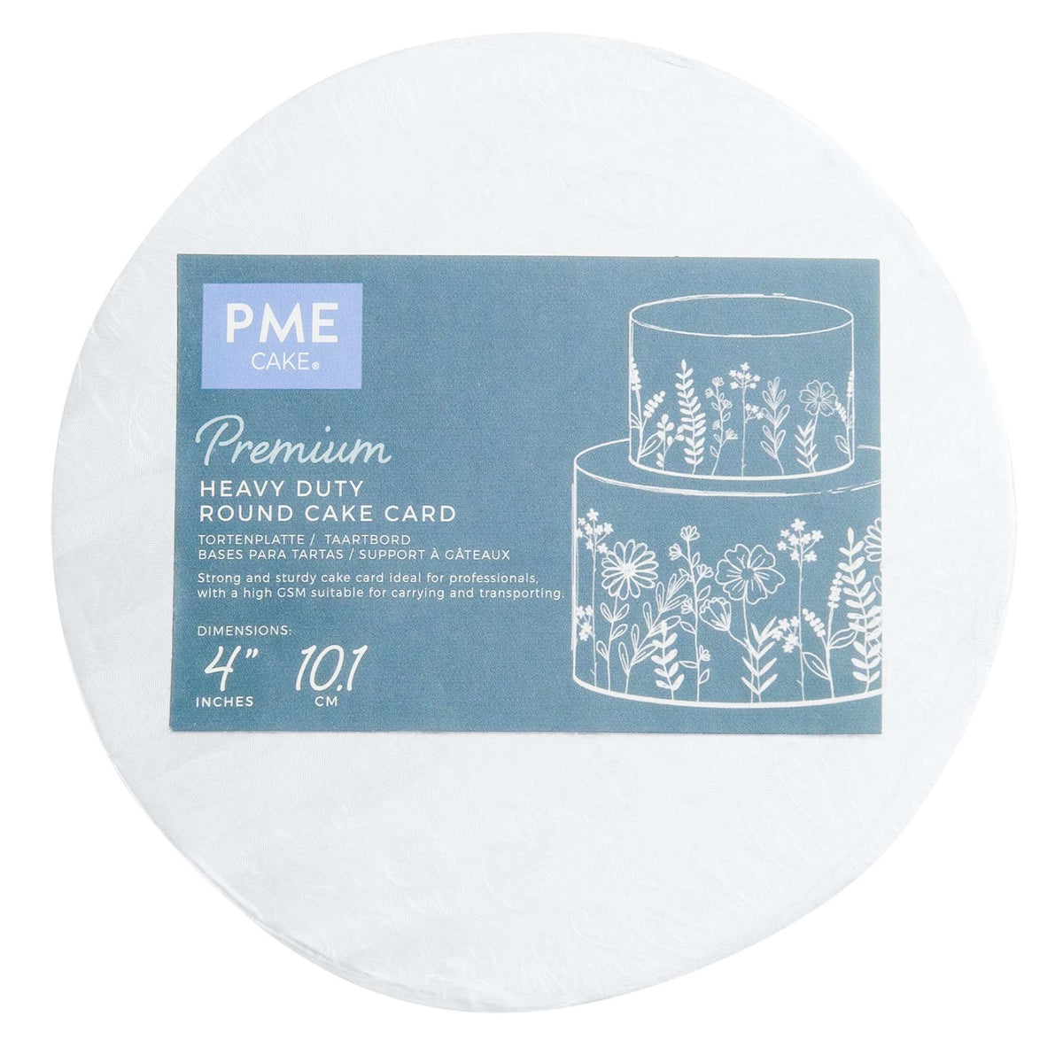 Round Premium Heavy Duty Cake Card (4" / 10.1cm)