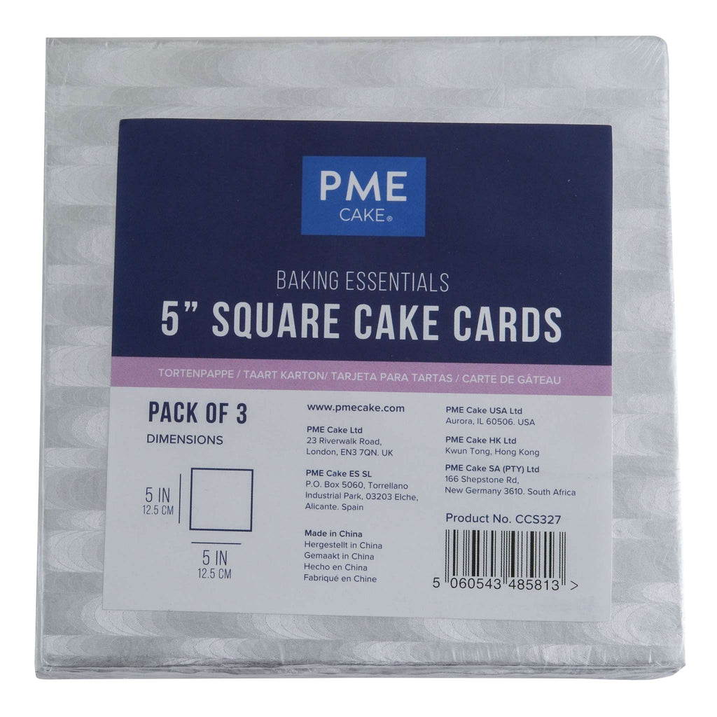 Backzubehör Quadratische Kuchenkarte (127mm / 5"), 3er-Set