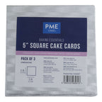 Backzubehör Quadratische Kuchenkarte (127mm / 5"), 3er-Set