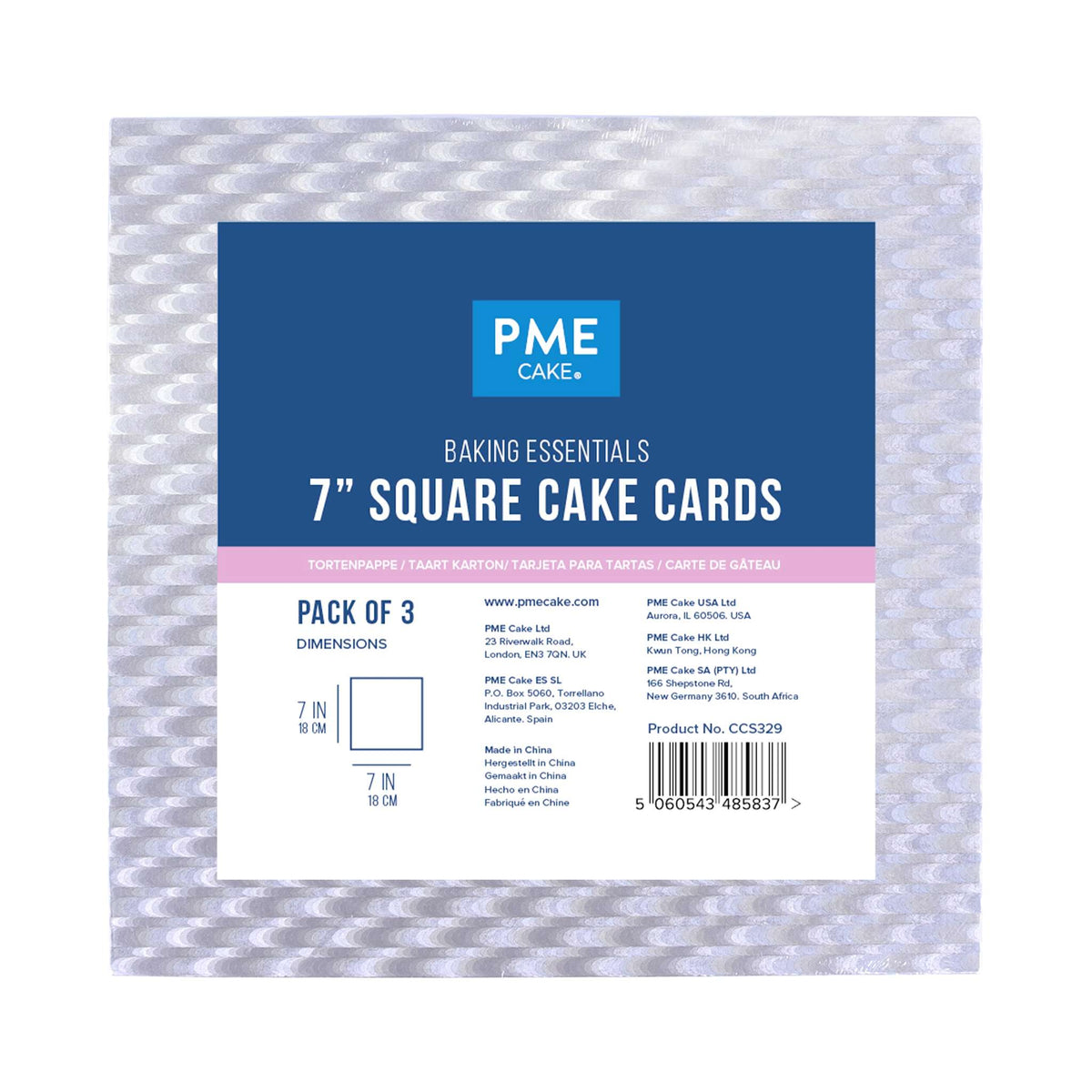 Planche à gâteau carrée Baking Essentials (178mm / 7"), ensemble de 3