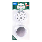 Silver Snow Foil Lined Cupcake Cases Pk/60