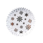 Silver Snow Foil Lined Cupcake Cases Pk/60