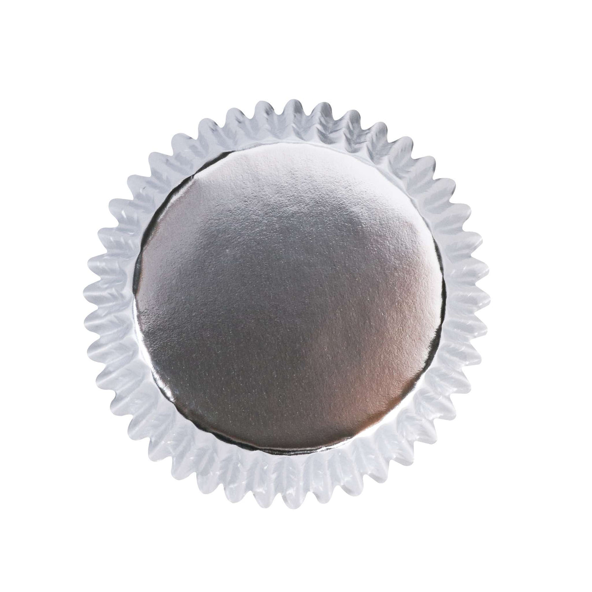 Silver Snow Foil Lined Cupcake Cases Pk/60