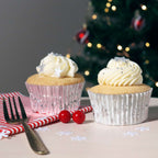 Silver Snow Foil Lined Cupcake Cases Pk/60