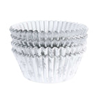 Silver Snow Foil Lined Cupcake Cases Pk/60