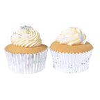 Silver Snow Foil Lined Cupcake Cases Pk/60
