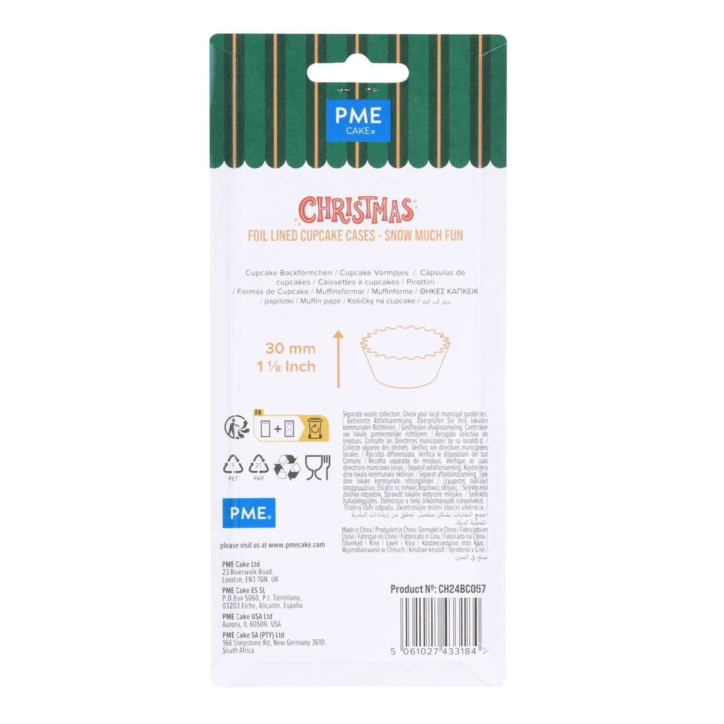 Snow Much Fun Foil Lined Cupcake Cases Pk/60
