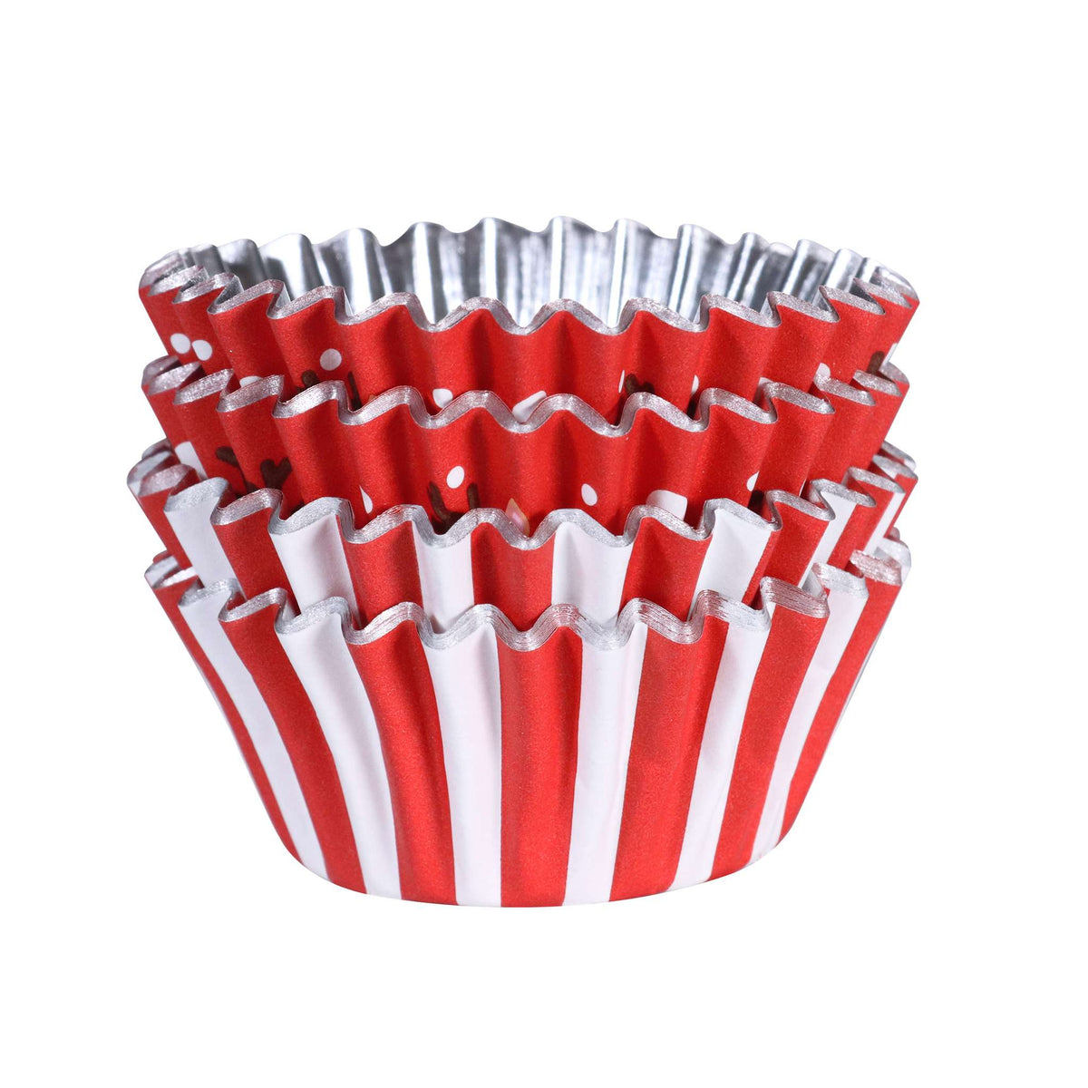 Noël Caissettes à cupcakes en Aluminium, Rudolph - Taille Mini (60 pièces)