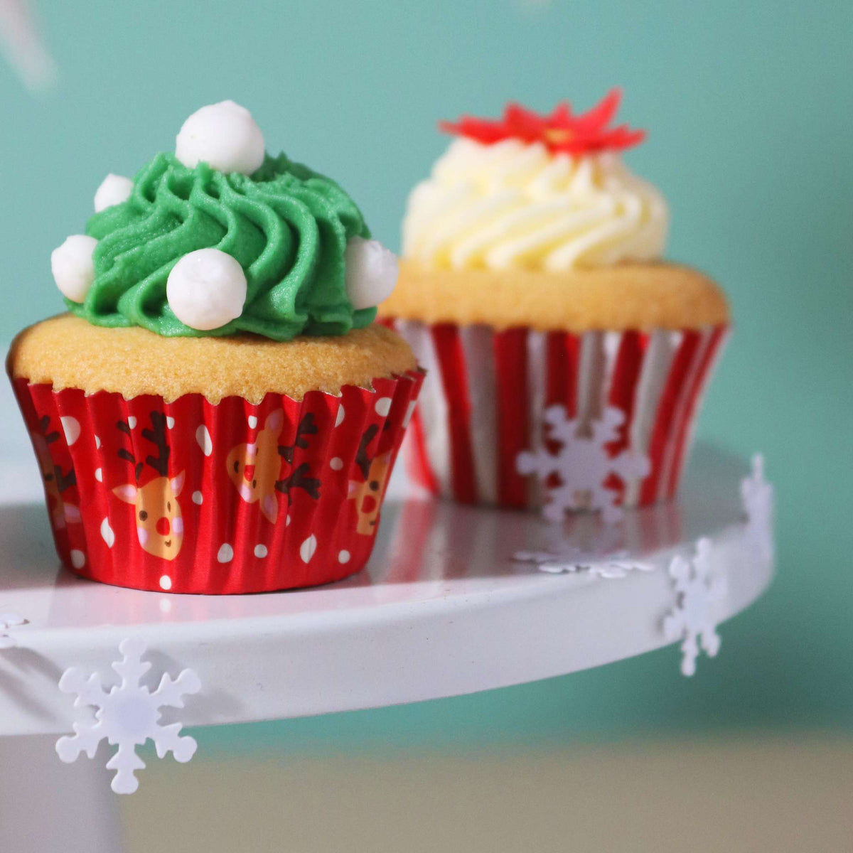 Noël Caissettes à cupcakes en Aluminium, Rudolph - Taille Mini (60 pièces)