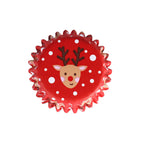Kerst Cupcake Vormpjes met Folievoering, Rudolph - Mini Formaat (60 stuks)
