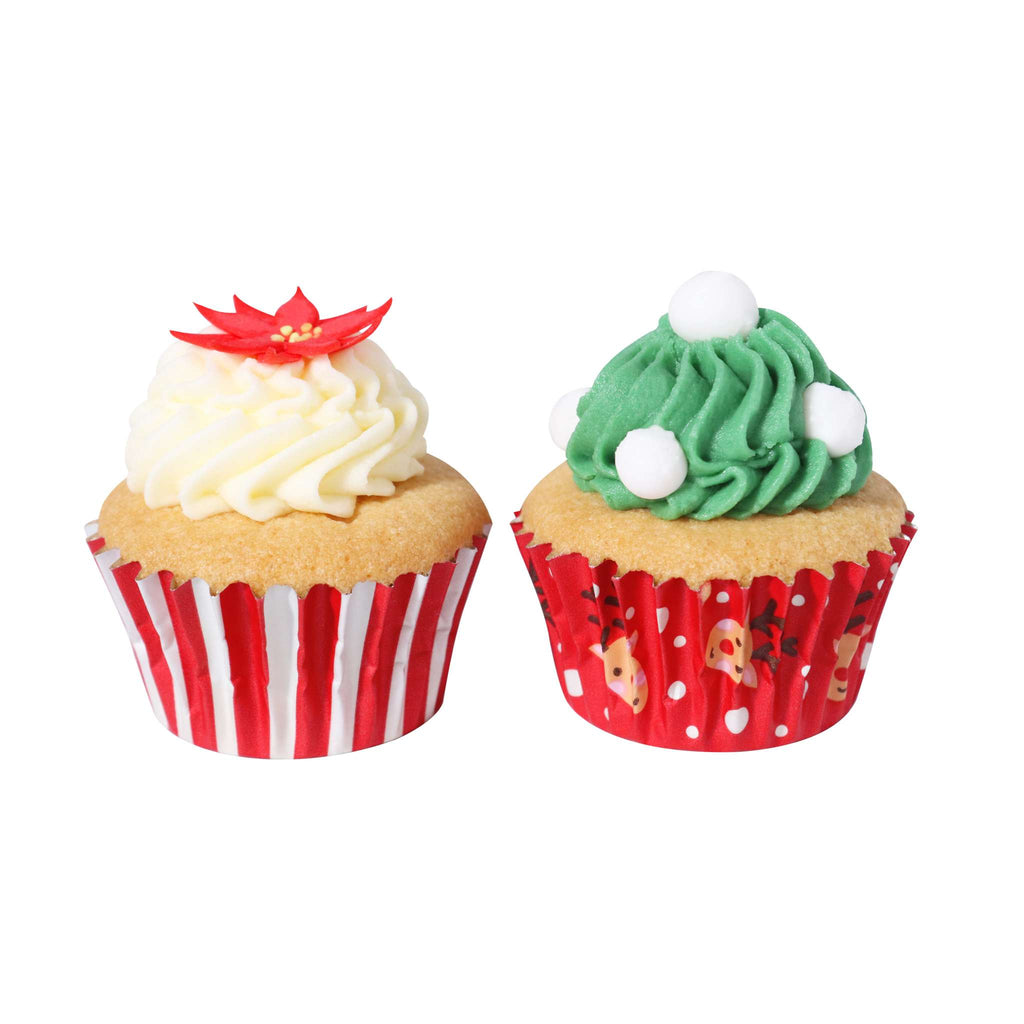 Kerst Cupcake Vormpjes met Folievoering, Rudolph - Mini Formaat (60 stuks)