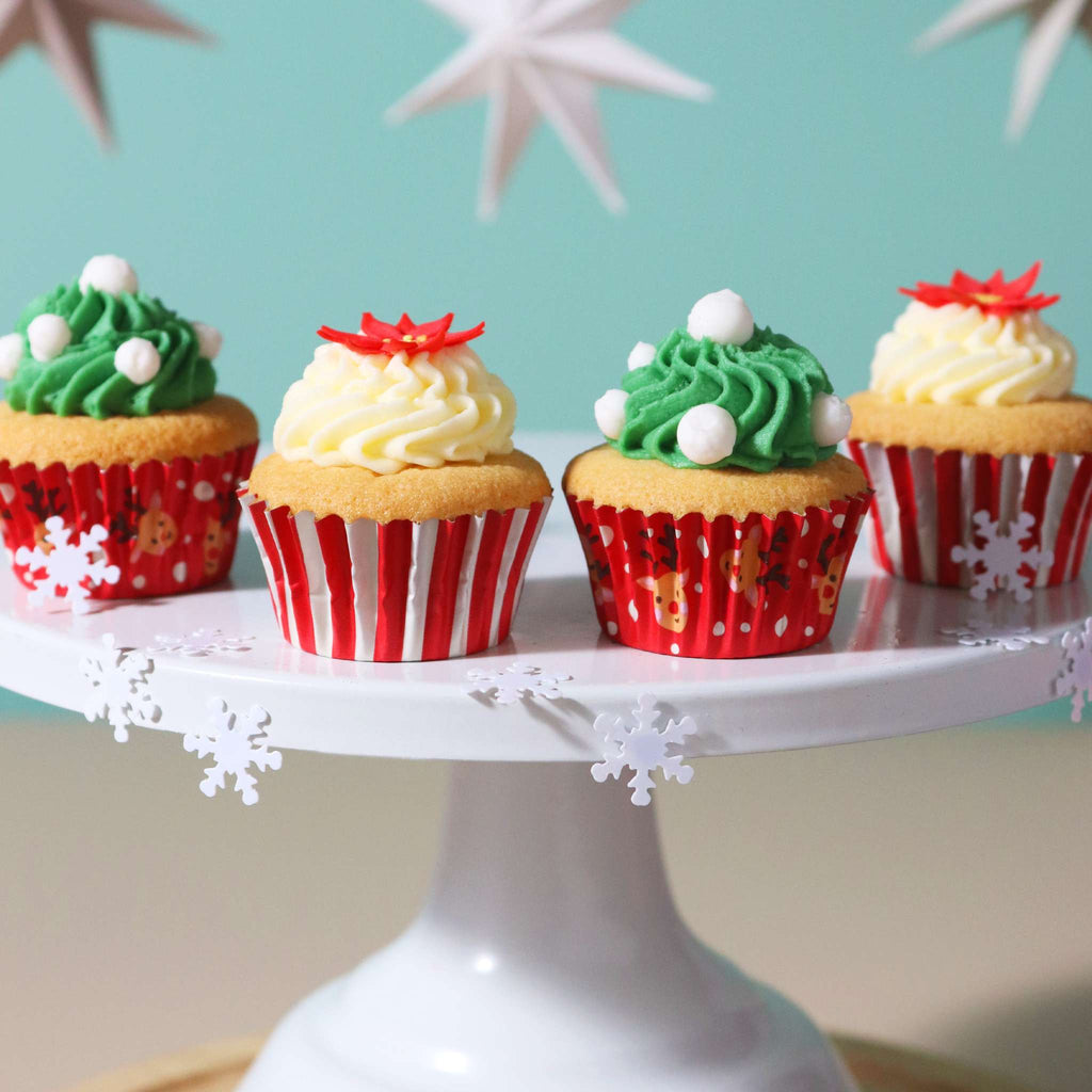 Kerst Cupcake Vormpjes met Folievoering, Rudolph - Mini Formaat (60 stuks)