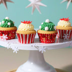 Kerst Cupcake Vormpjes met Folievoering, Rudolph - Mini Formaat (60 stuks)