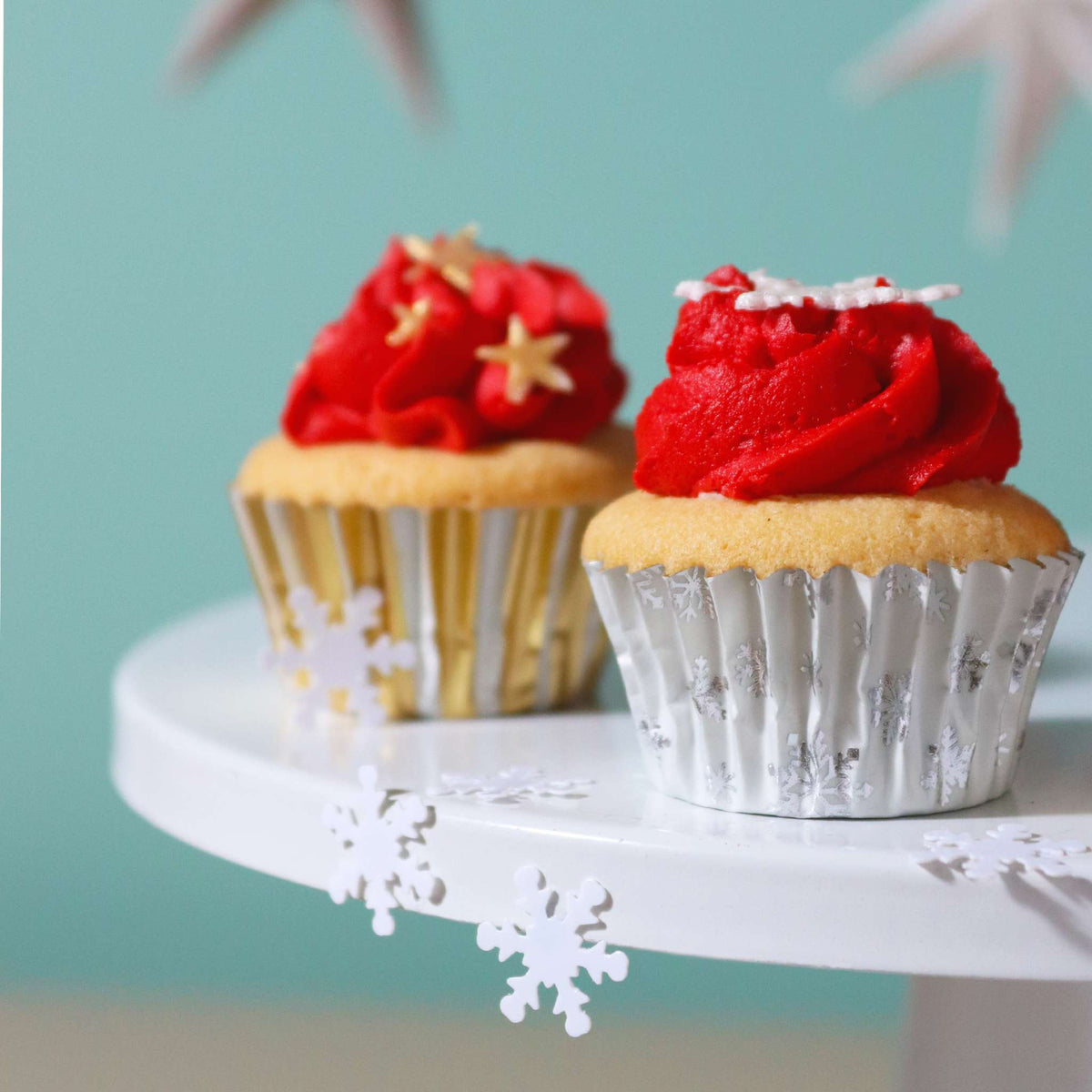 Noël Caissettes à cupcakes en Aluminium, Étincelle - Taille Mini (60 pièces)