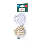 Kerst Cupcake Vormpjes met Folievoering, Sprankelend - Mini Formaat (60 stuks)