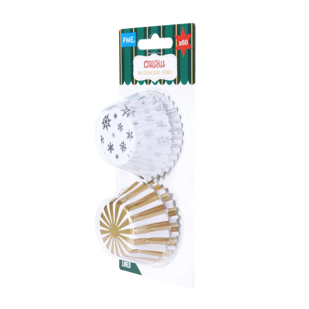 Noël Caissettes à cupcakes en Aluminium, Étincelle - Taille Mini (60 pièces)